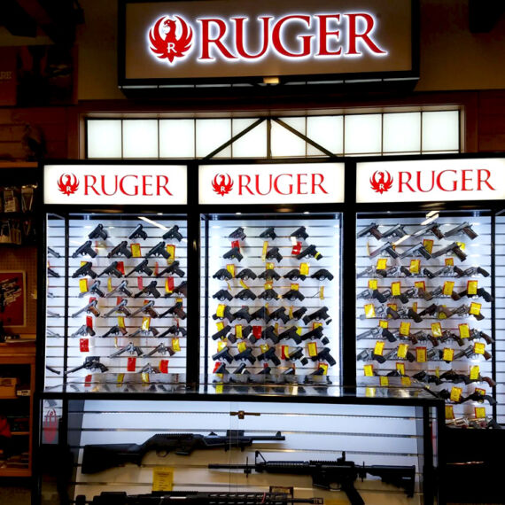 custom display cases for guns in ruger store
