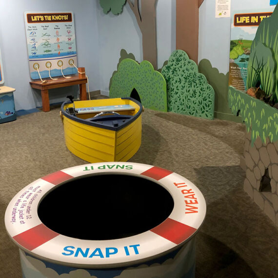 children's museum interactive exhibit that's colorful and teaches about the water